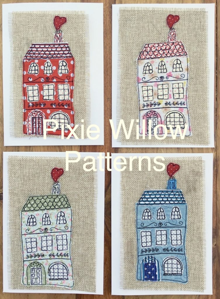 House Raw Edge Applique Machine Embroidery Pattern Pixie Willow Patterns