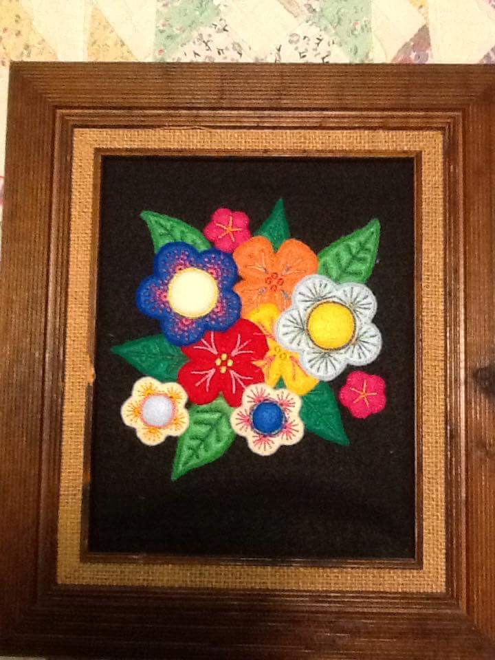 Applique Flower Panel – Raw edge Applique Machine Embroidery Pattern ...