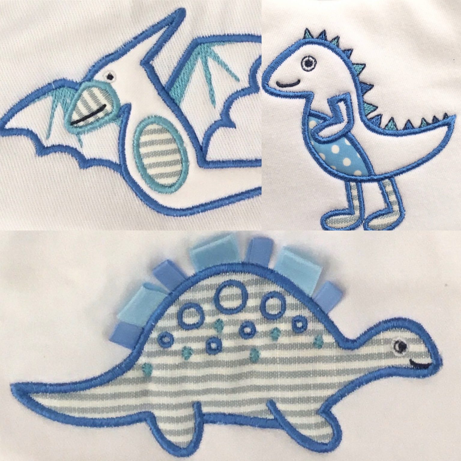 Ith Patterns ITH Dinosaur appliqués, set of 3 machine embroidery patterns for 5×7, 6 ...