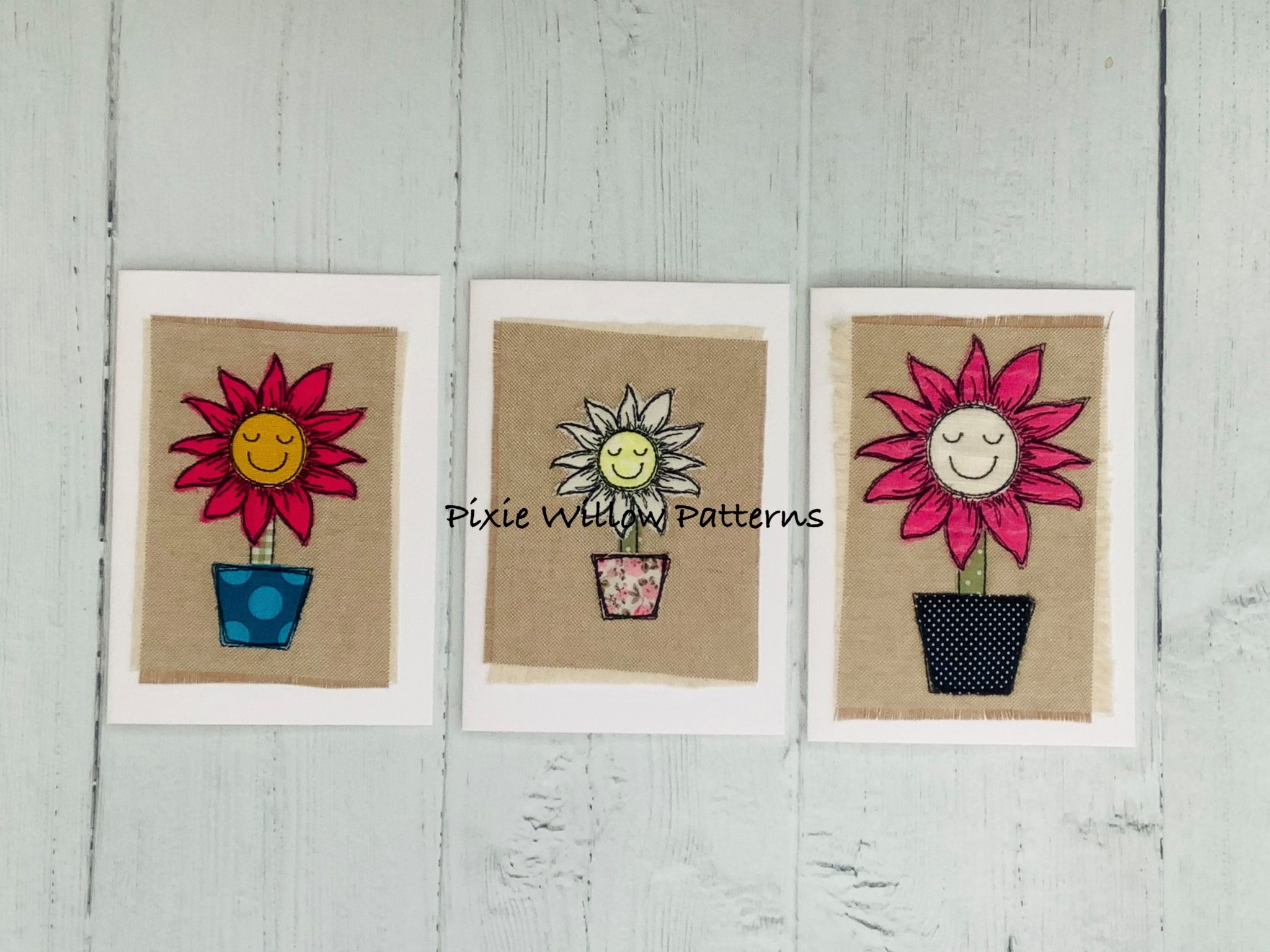 Forever Flower Applique. Machine embroidery design of a raw edge ...