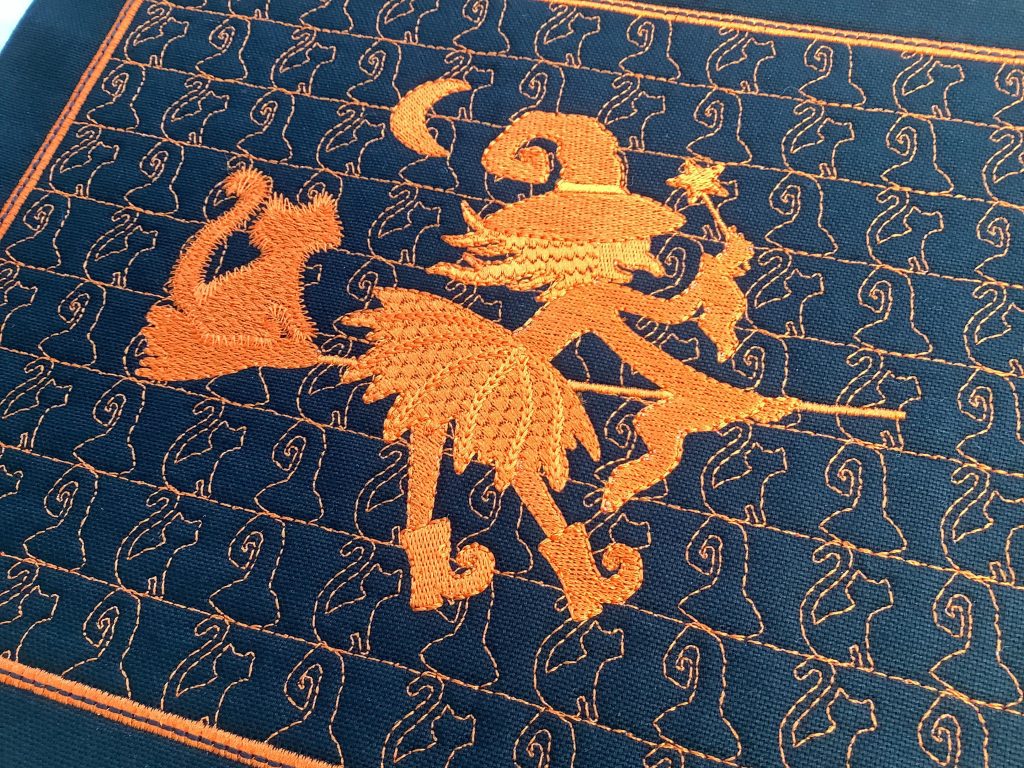 ITH Witch Silhouette Placemat design. In the Hoop Machine Embroidery ...