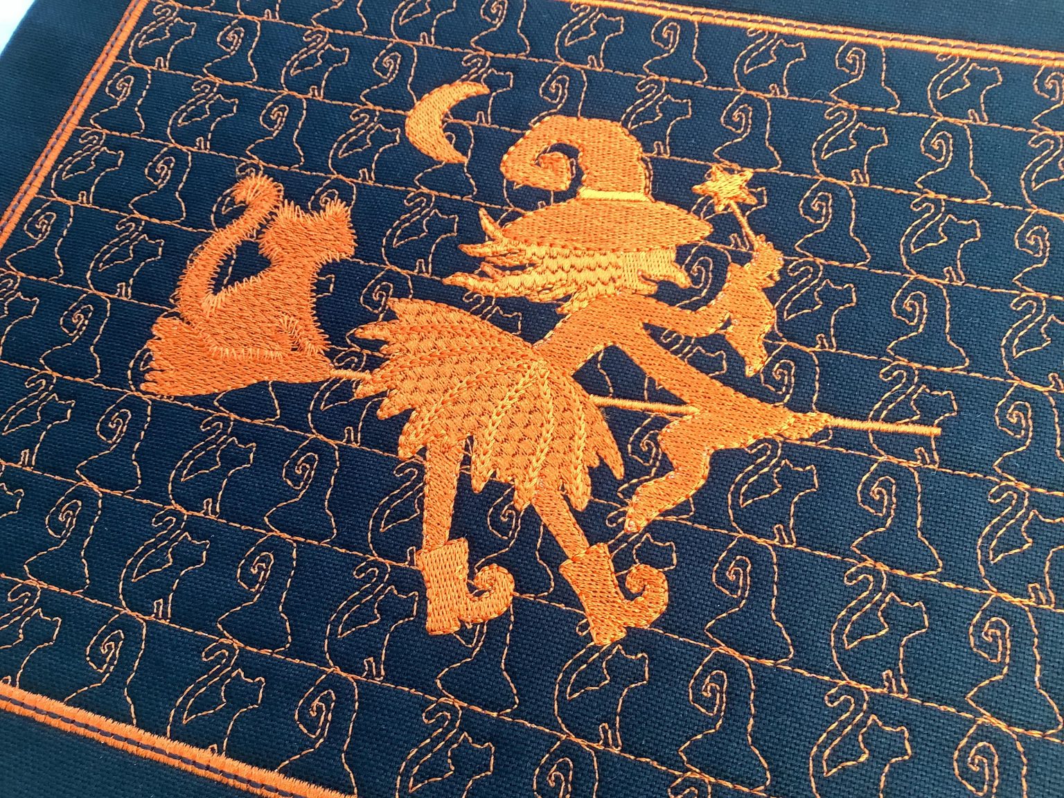ITH Witch Silhouette Placemat design. In the Hoop Machine Embroidery ...