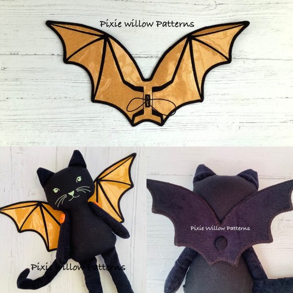 ITH Bat Wings pattern. Machine embroidery Halloween design for 5×7, 6× ...