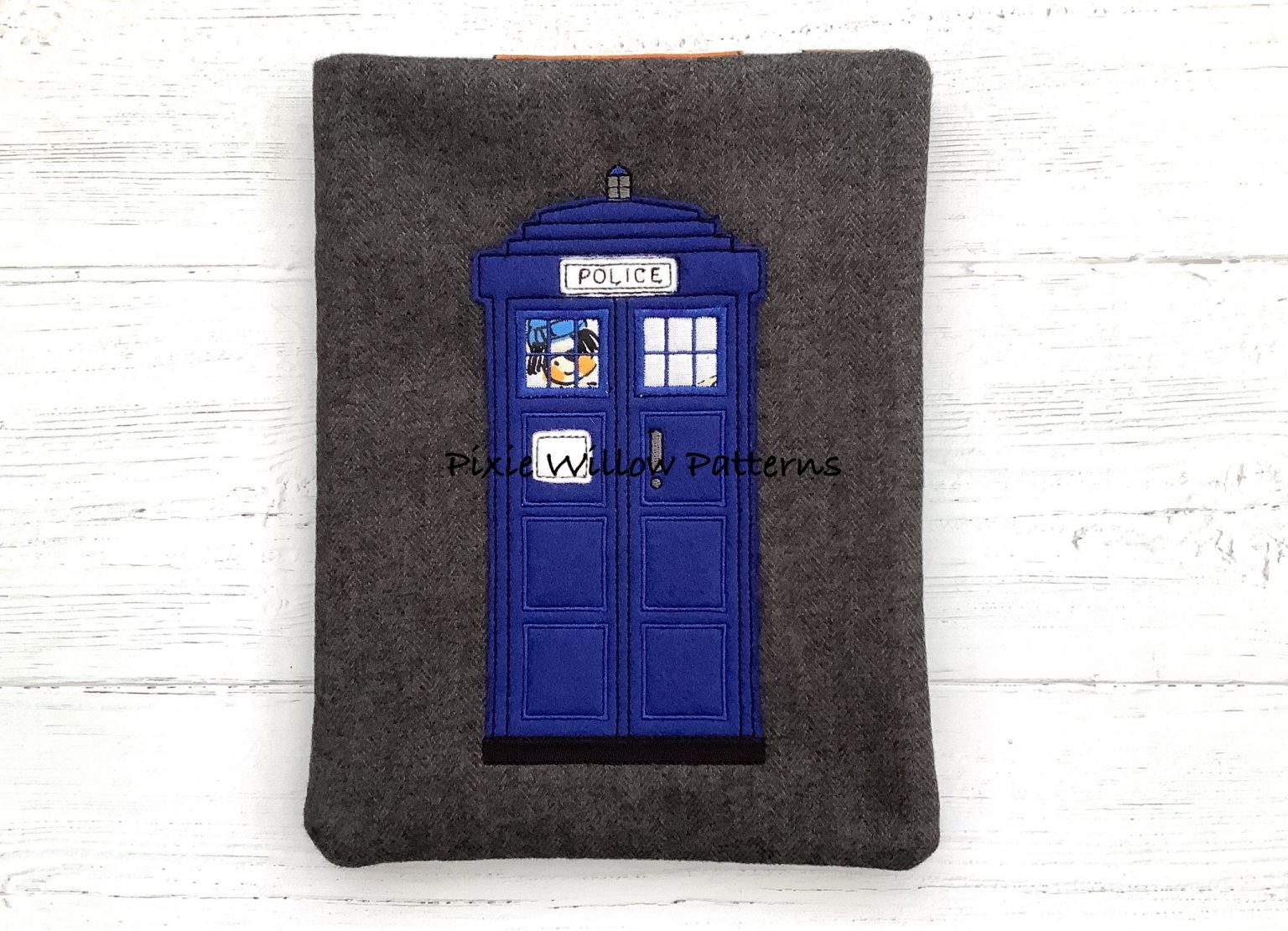Police Box Pattern Police Box Applique. Machine Embroidery Applique of a Police Box, to ...