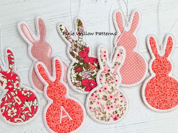 In the hoop Easter Egg and Easter Bunny patterns. Machine embroidery ...