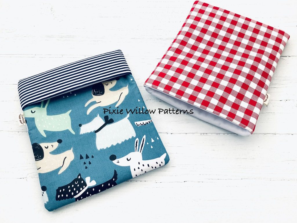 In the hoop Reusable Sandwich Bag pattern. Embroidery machine design of